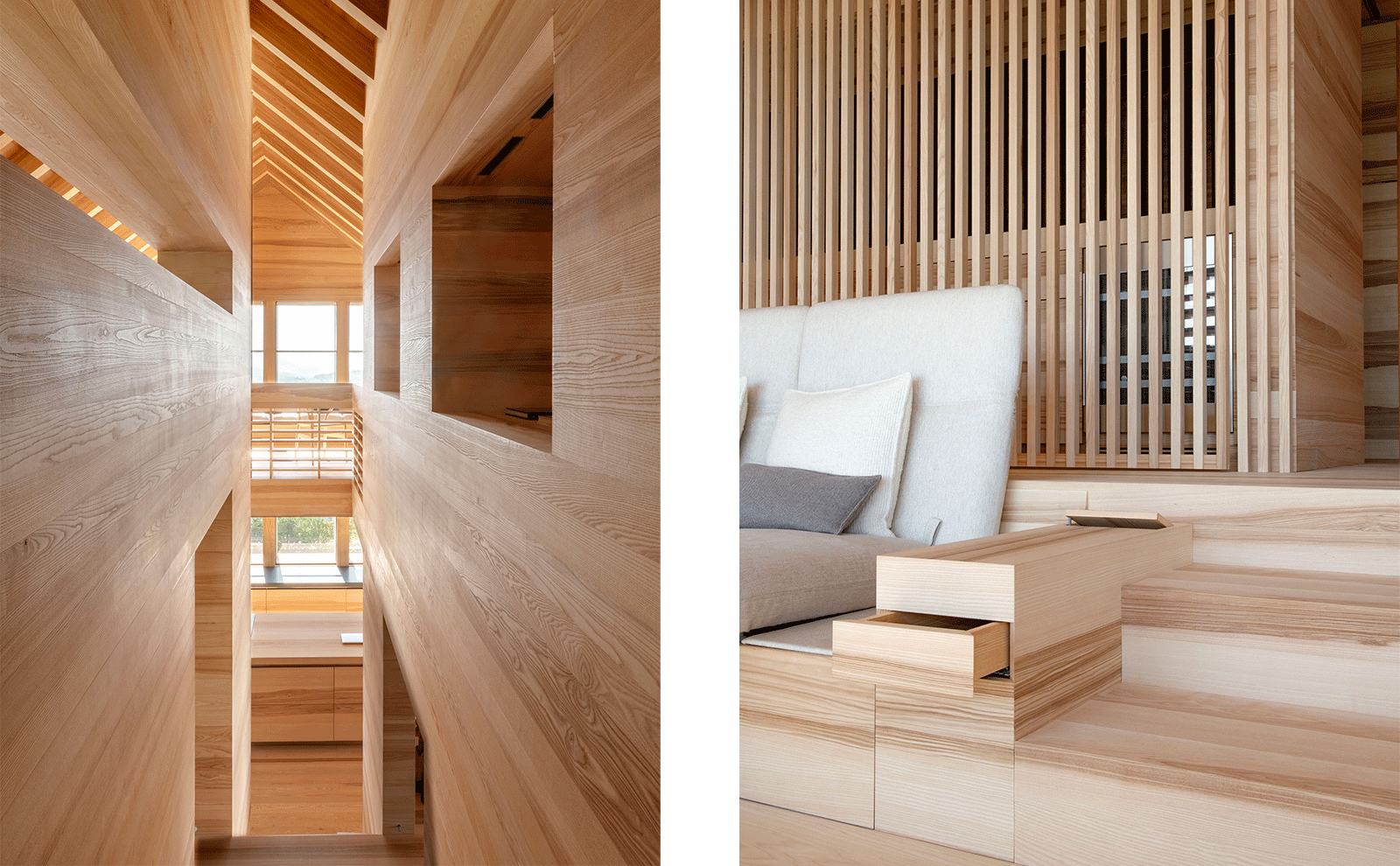 Gira Referenz: Hochwertiges Chalet in St. Gallen, Innenansicht Flur und Wohnraum 
