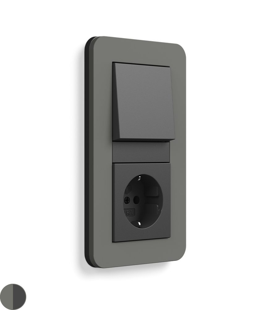 Gira E3 Dunkelgrau Anthrazit 