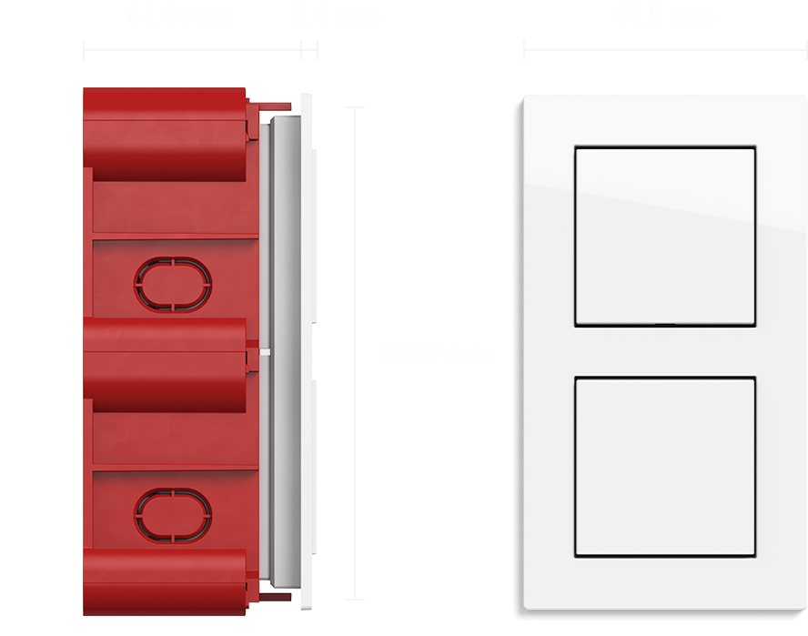 Gira E2 flacher Einbau Maße 