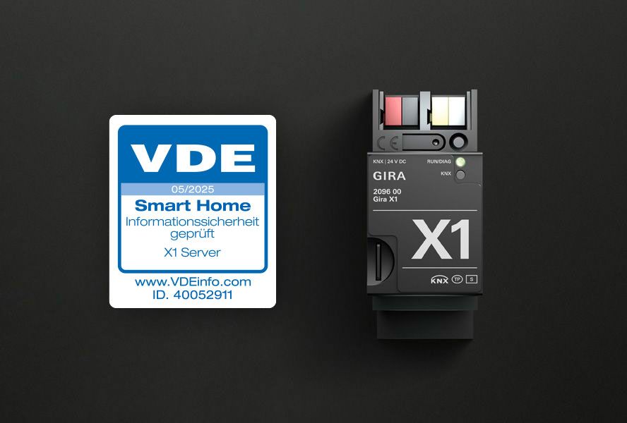 Gira X1, VDE Zertifikat,  