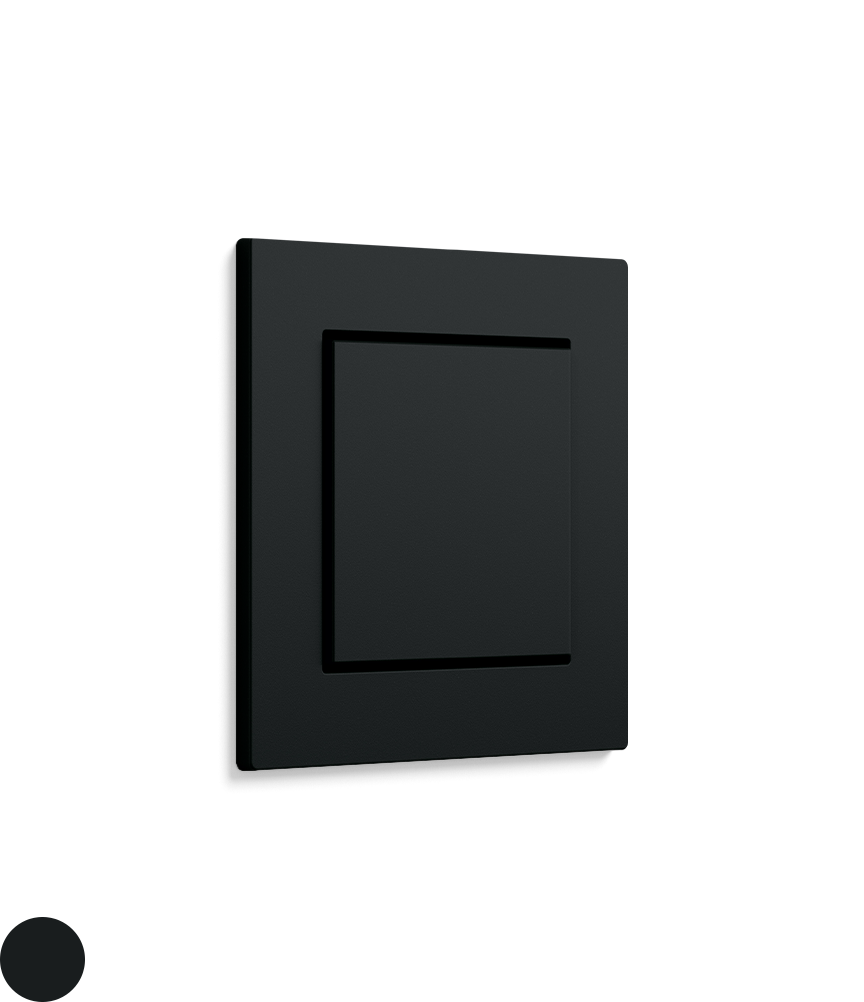 Gira E2 flacher Einbau Schwarz matt 