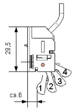 Abmessungen Riegel-Schaltkontakt