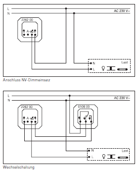 Dimmer in einer Wechselschaltung